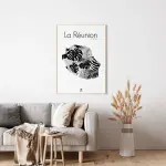 Affiche décorative de l'île de La Réunion