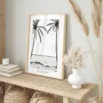Affiche d'une plage à La Réunion