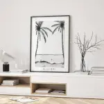 Affiche d'une plage à La Réunion