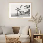 Toile décorative murale dans un salon