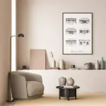 Affiche décorative de six cases créoles