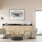Affiche murale d'une petite maison typique de l'île de La Réunion