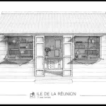 Affiche d'une case lontan La Réunion